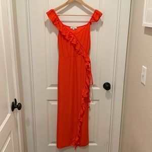 Madewell Ruffled Wrap Maxi dress